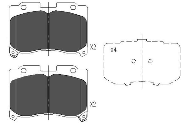 KAVO PARTS Комплект тормозных колодок, дисковый тормоз KBP-9045